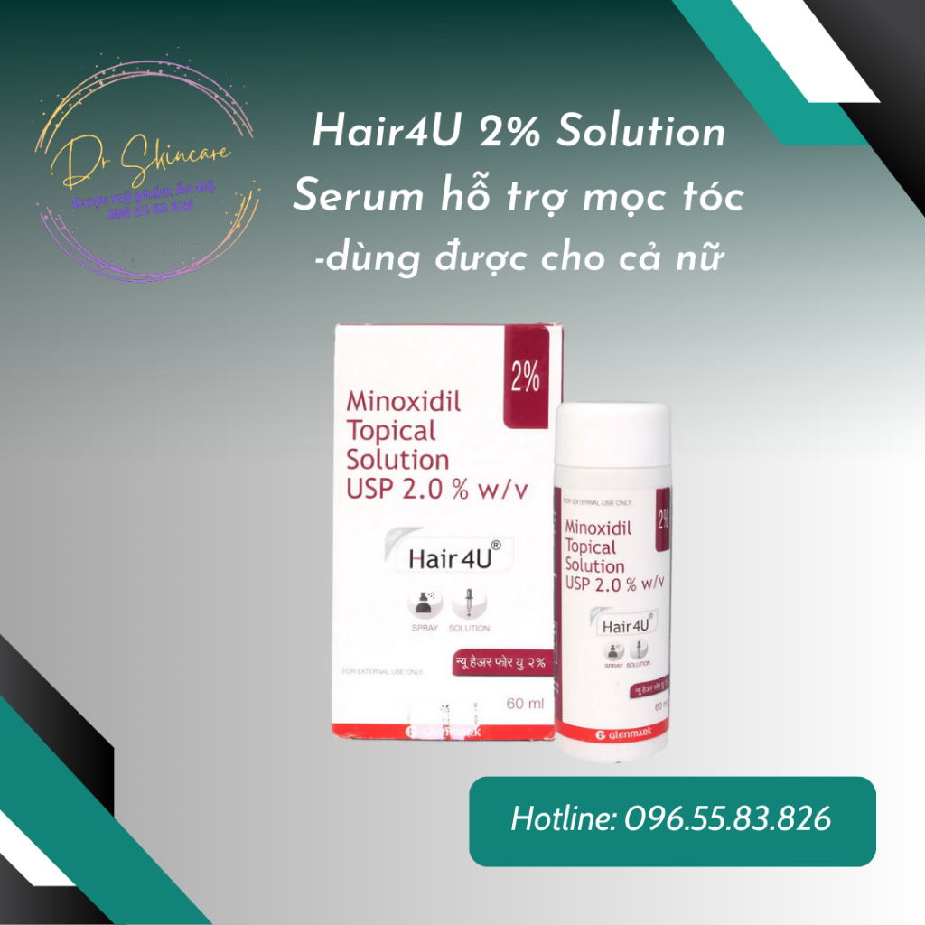 Hair4U 2%- Minoxidil 2% Serum mọc tóc cho nữ