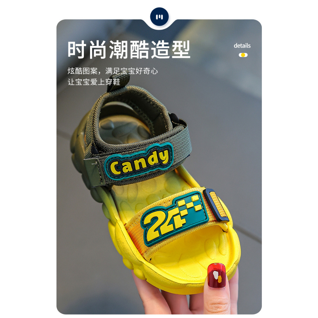 Dép xăng đan cho bé mẫu mới nhất, khóa dán, chống trơn trượt.