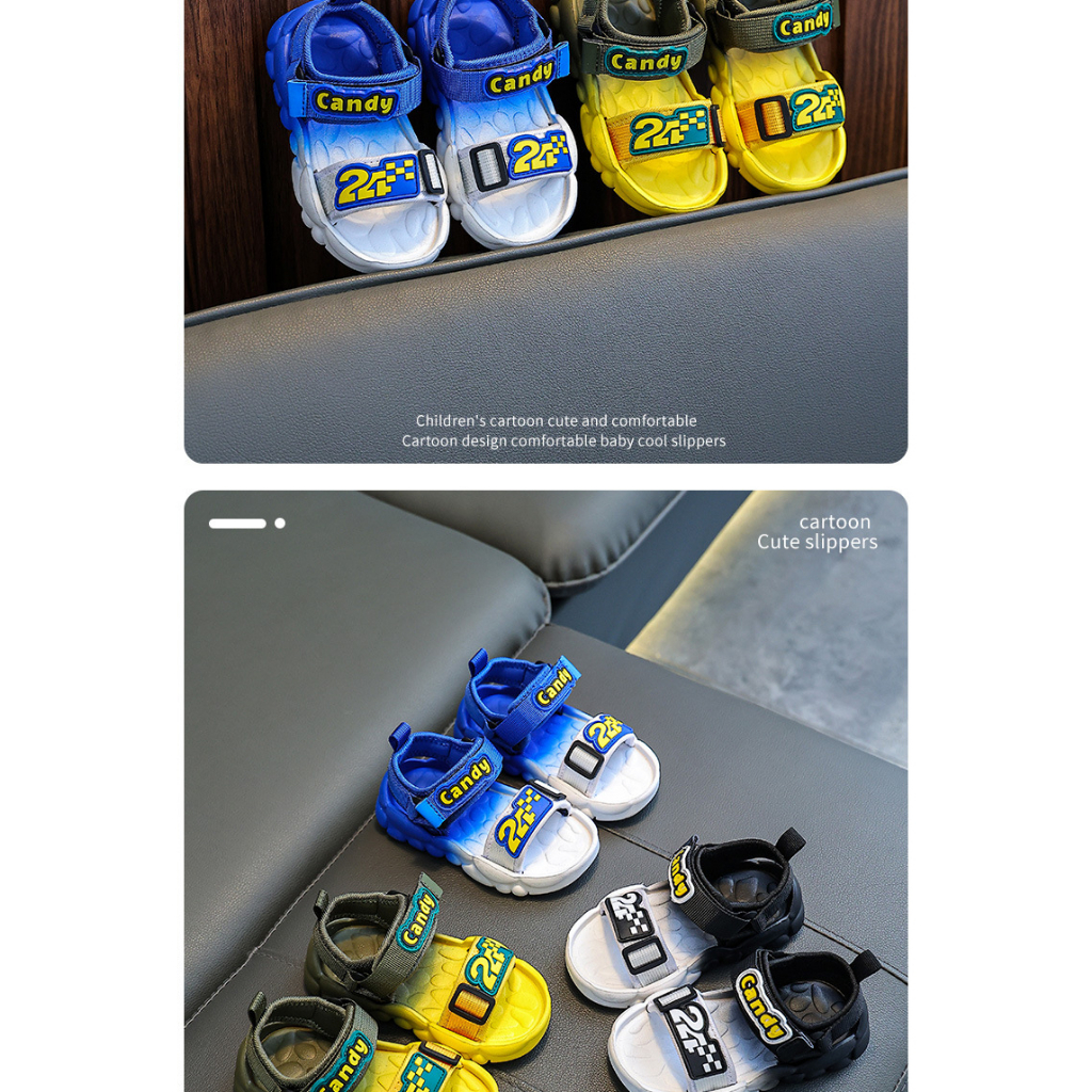 Dép xăng đan cho bé mẫu mới nhất, khóa dán, chống trơn trượt.