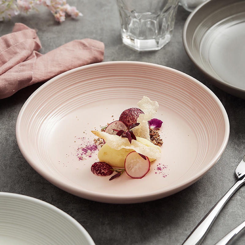 Đĩa sâu lòng chống xước, đĩa salad, mì - Bát đĩa sứ nhà hàng, khách sạn