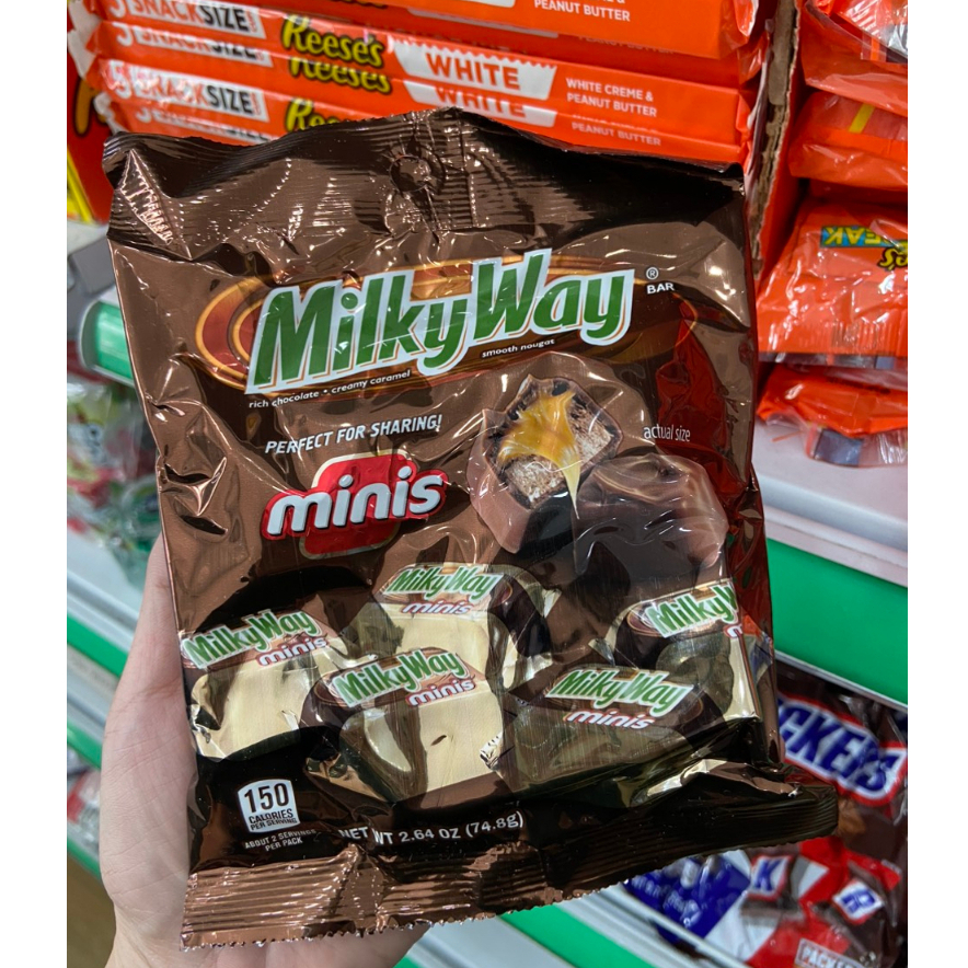 Socola Milkyway minis nhân caramel gói 75g