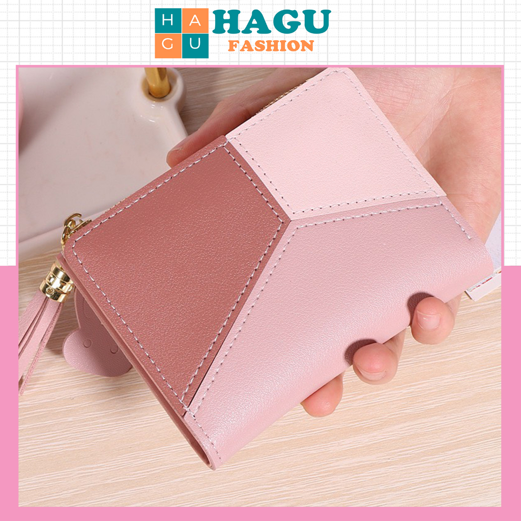 Ví nữ đựng tiền nhiều ngăn 544 chất da retro phong cách thanh lịch