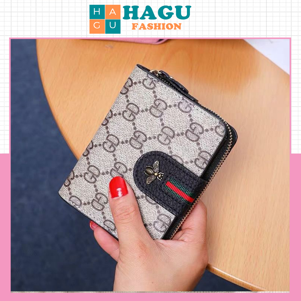 Ví nữ đựng tiền nhiều ngăn 385 hình thỏ chất da retro phong cách thanh lịch