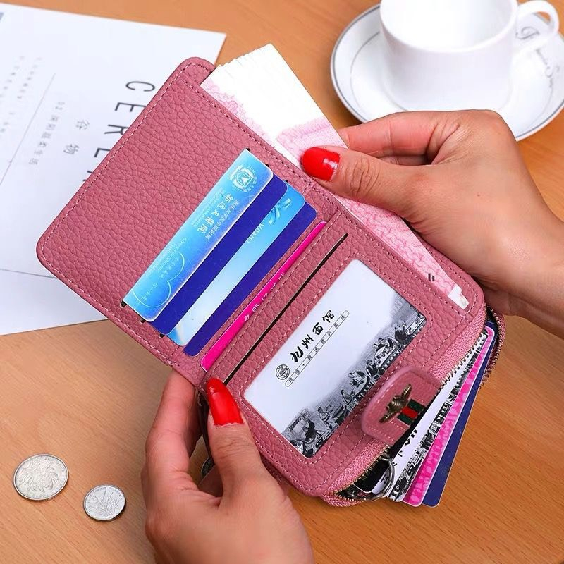 Ví nữ đựng tiền nhiều ngăn 385 hình thỏ chất da retro phong cách thanh lịch