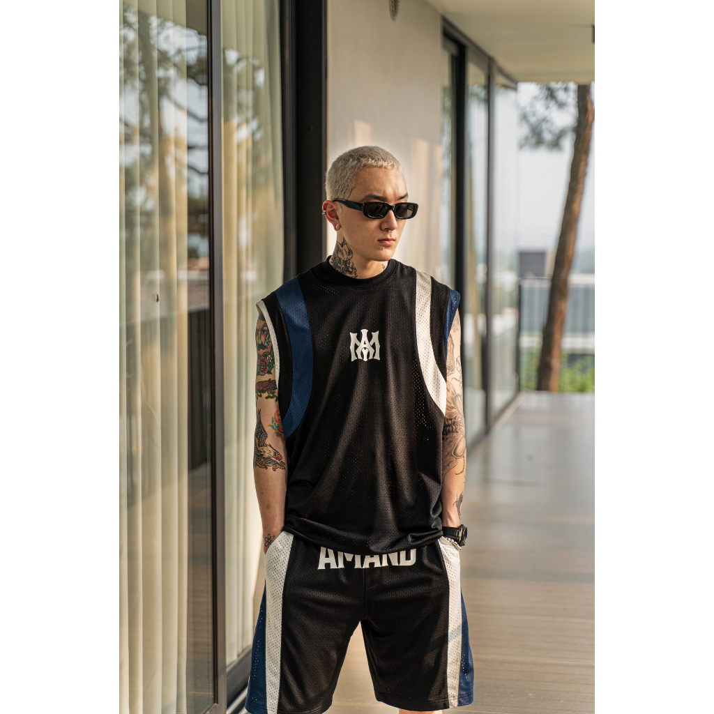 Bộ thể thao Amand Chaostic Breath Tanktop - Black/ Beige