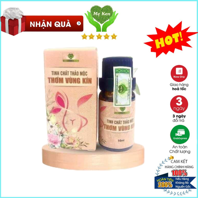 Tinh chất thảo mộc thơm vùng kín Mẹ Ken 10ml giúp hết mùi hôi, nước hoa thơm tự nhiên dùng được cho cả body