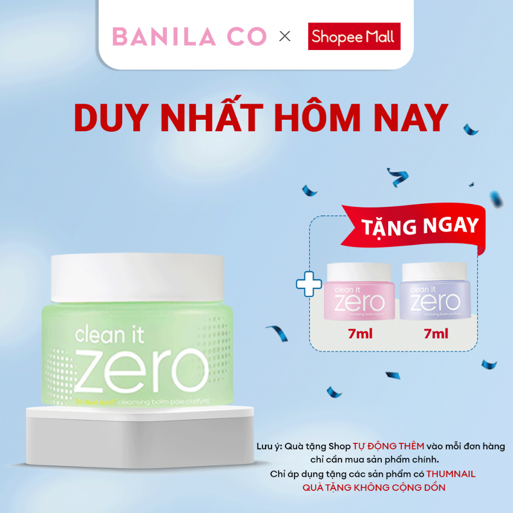 Sáp tẩy trang BanilaCo Clean It Zero Cleansing Balm Pore Clarifying 100ML dành cho da dầu, mụn