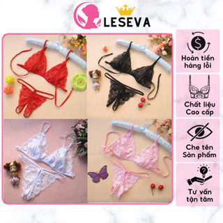 CHE TÊN - Bộ đồ lót lọt khe hở đáy Ren Mỏng quyến rũ Sexy gợi cảm - 3018