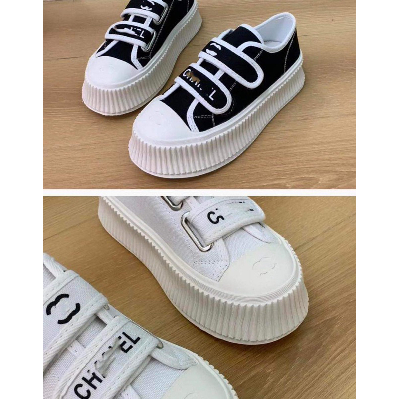 Giày bánh mì hottrend nâng đế quai dán Full box