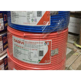 BÁN LẺ 50M - Dây điện Cadivi 6.0 đơn cv6.0 (GIAO MÀU NGẪU NHIÊN)