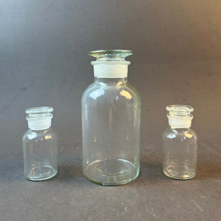 Chai Thủy Tinh LAB HA NOI Trắng Nút Mài 30ml, 60ml, 125ml, 250ml, 500ml, 1000ml