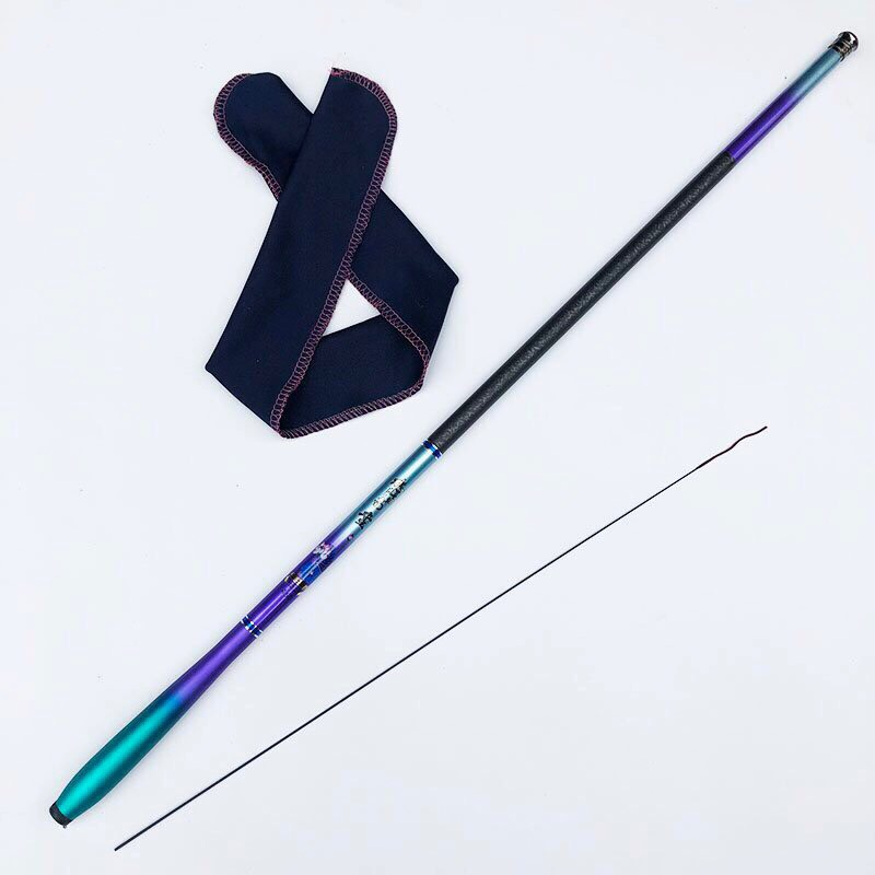 Cần câu tay carbon Hoa ĐÀ độ cứng 3H siêu nhẹ, câu đơn câu đài  chất liệu carbon