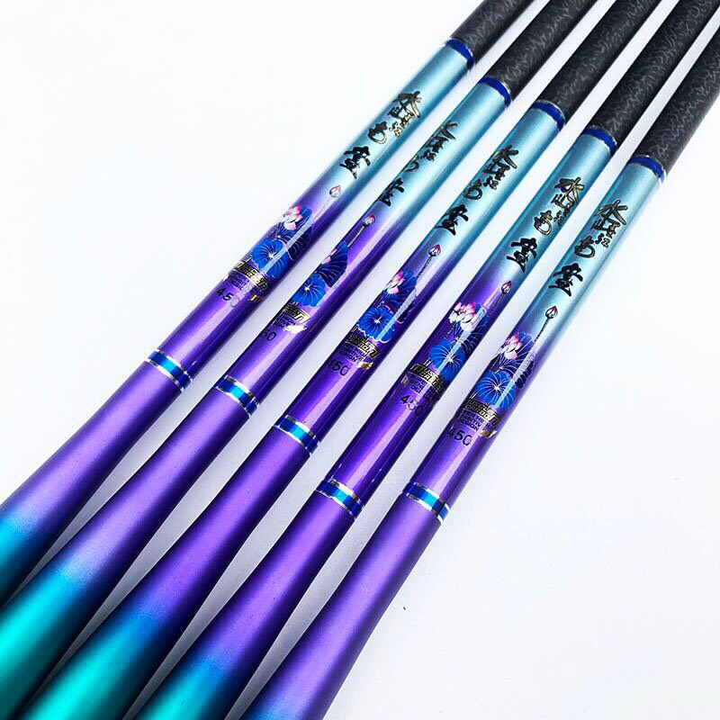 Cần câu tay carbon Hoa ĐÀ độ cứng 3H siêu nhẹ, câu đơn câu đài  chất liệu carbon