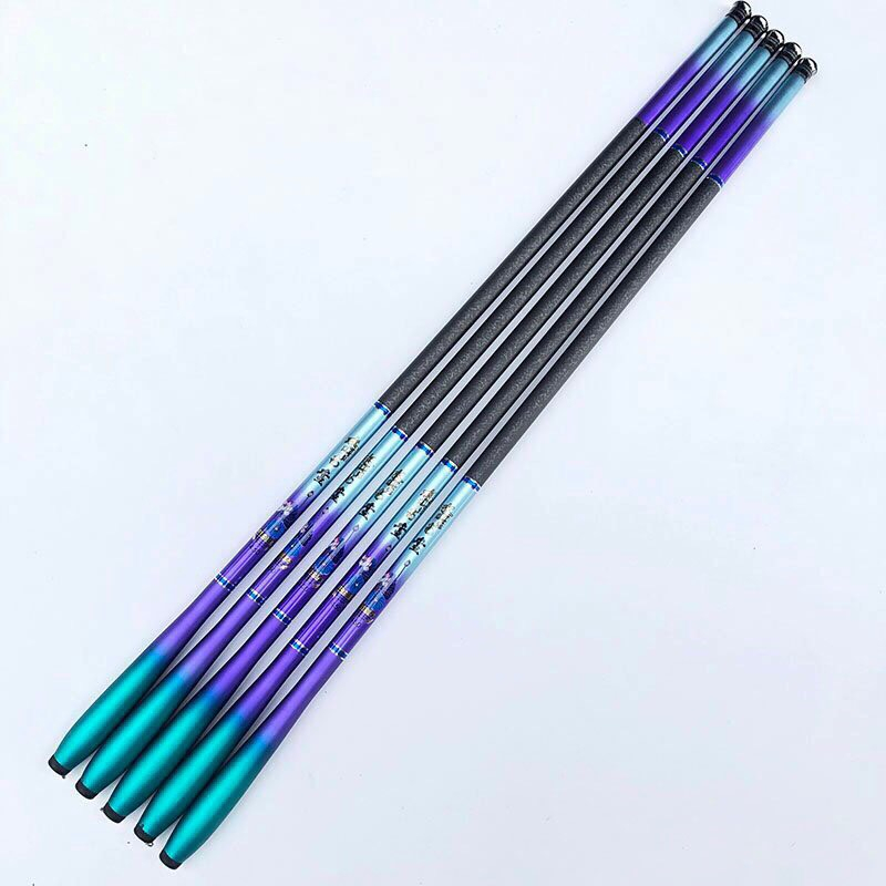 Cần câu tay carbon Hoa ĐÀ độ cứng 3H siêu nhẹ, câu đơn câu đài  chất liệu carbon