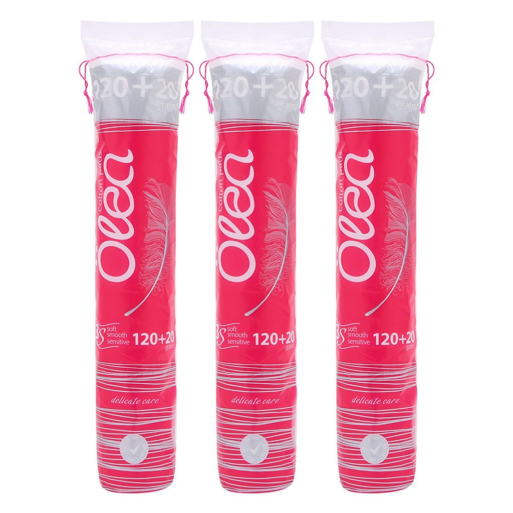 Combo 5 gói bông tẩy trang Olea mềm, dai 140 miếng