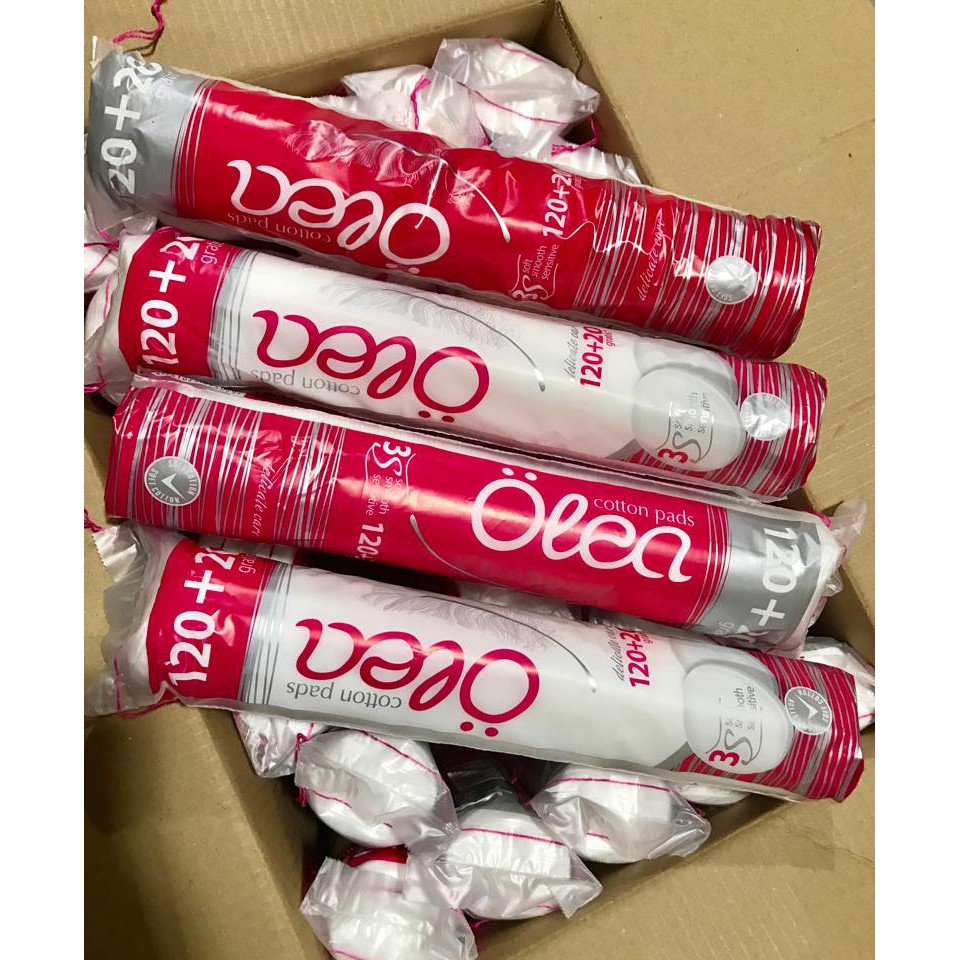 Combo 5 gói bông tẩy trang Olea mềm, dai 140 miếng