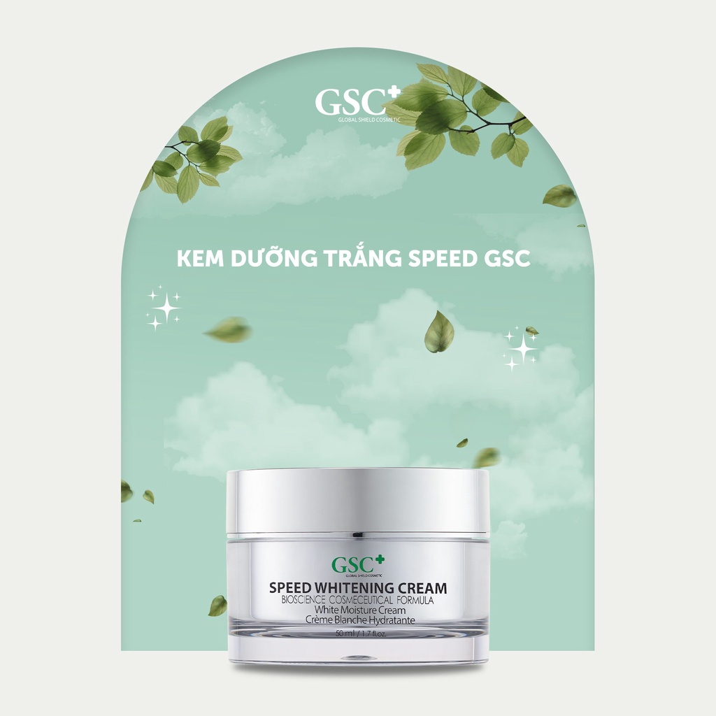 Kem dưỡng trắng da mặt GSC Speed Whitening Cream - Giảm thâm, nám, làm đều màu da, Dưỡng da sáng mịn