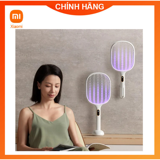 Vợt bắt muỗi Qualitell S1 trang bị đèn LED hiển thị % pin