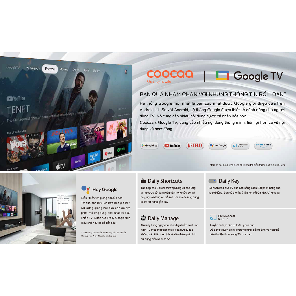 Tivi Coocaa 50 Inch 50V8 4k UHD smart tivi kết nối wifi điều khiển giọng nói đồng kiểm đổi trả 30 ngày - komex | BigBuy360 - bigbuy360.vn