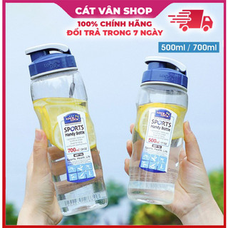 Bình nước thể thao nhựa  trong suốt Tritan Lock&Lock Handy Bottle 500ml ABF721 HPP727 và 700ml ABF722