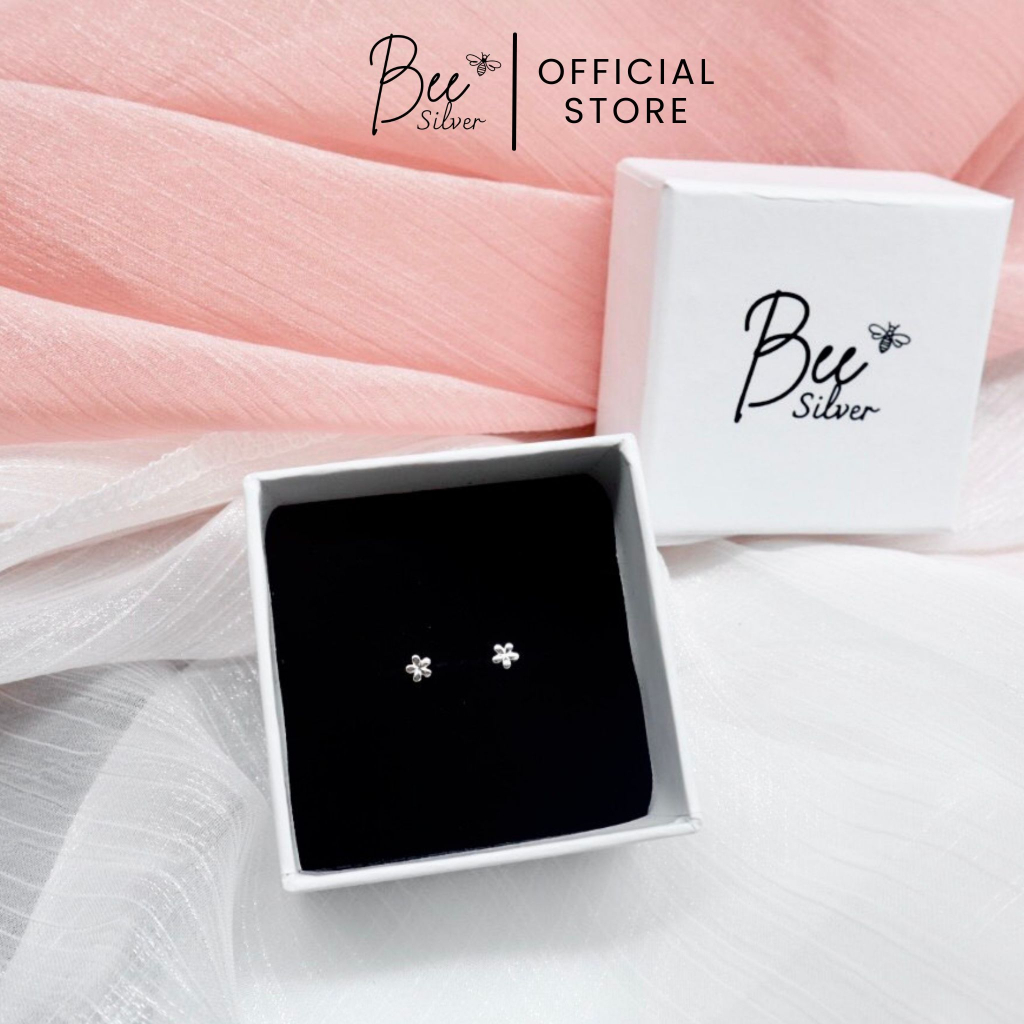 Khuyên tai nữ, hoa tai bạc Bee Silver hình hoa nhỏ nhắn xinh xắn đáng yêu