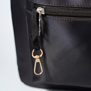 Balo Second Sunday Leather Logo Backpack SA08/ Đen