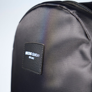 Balo Second Sunday Leather Logo Backpack SA08/ Đen