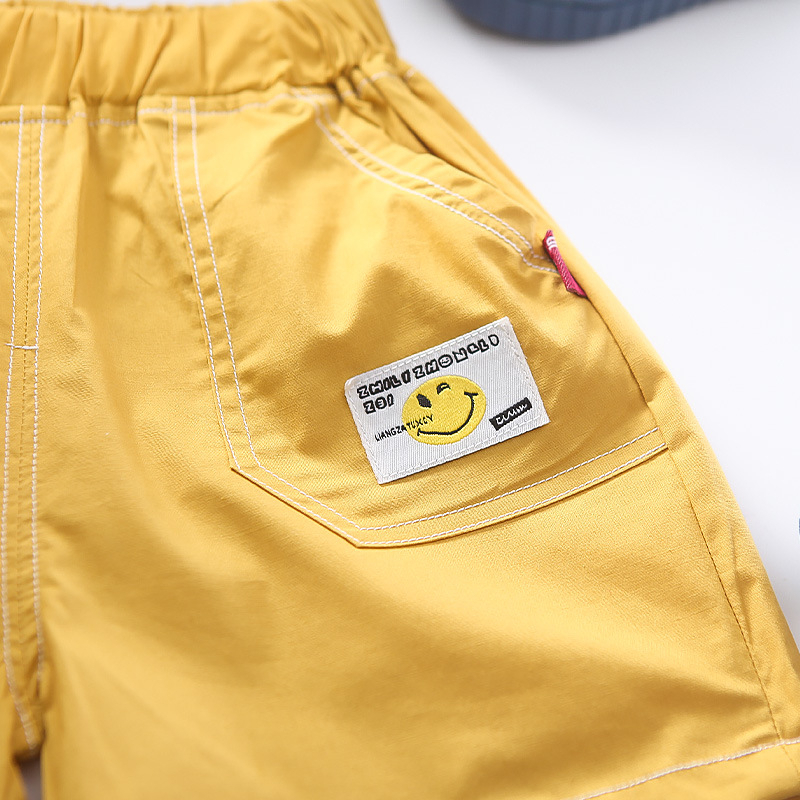 Set áo sơ mi bé trai tay ngắn kèm quần đùi MINTSCLOSET Mint's Closet áo tay ngắn mặt cười cho bé 1 2 3 4 5 tuổi - TN3194