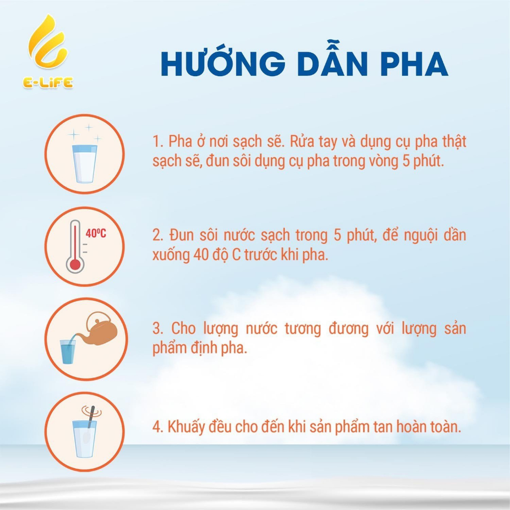 Sữa non cho trẻ từ 2 đến 10 tuổi ELIFE 3 Gold Baby giúp tăng cân, hết biếng ăn, thấp còi, tiêu hóa kém dạng lon 800g