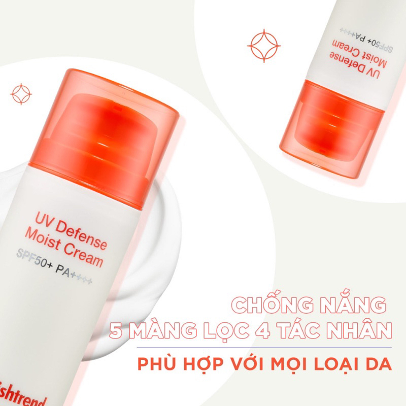 Kem chống nắng By Wishtrend UV Defense Moist Cream SPF 50+ PA++++ Gói Sample 1,5g