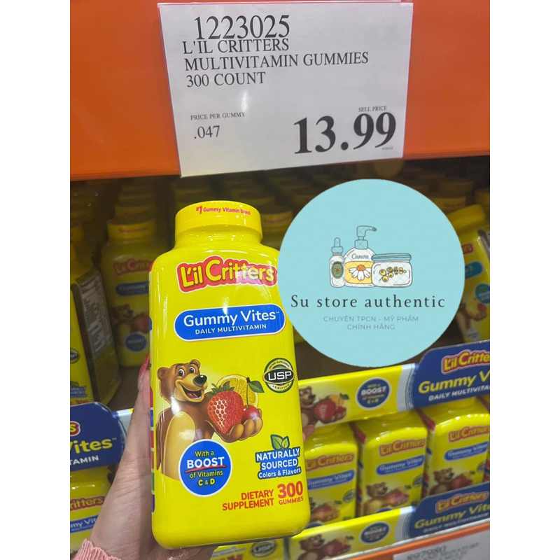 Kẹo Dẻo Bổ Sung Vitamin Gấu Lil'Critter Gummy Vites Multivitamin Complete Cho Trẻ Từ 2 Tuổi 300 Viên