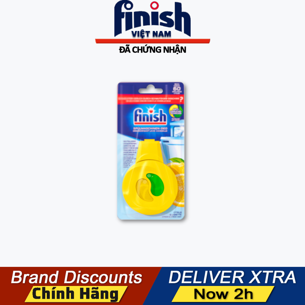 Khử mùi máy rửa bát Finish - Tinh dầu treo thơm dành cho máy rửa chén bát