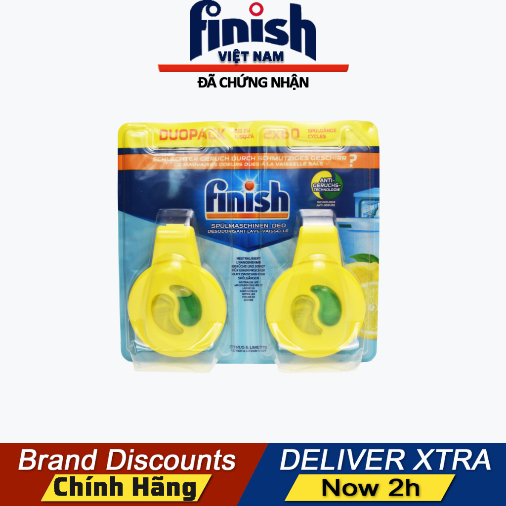 Khử mùi máy rửa bát Finish - Tinh dầu treo thơm dành cho máy rửa chén bát