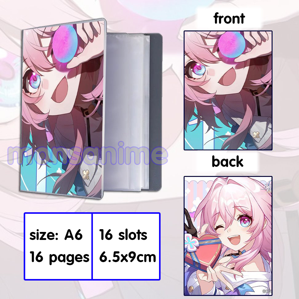 Album mini A6 đựng card Honkai Impact Star Rail các nhân vật 16 ô sổ binder anime game sưu tập