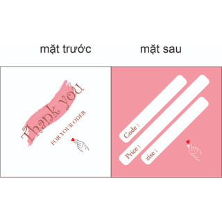 Tag thanks you , tag quần áo, mác treo, thẻ treo size tag cám ơn