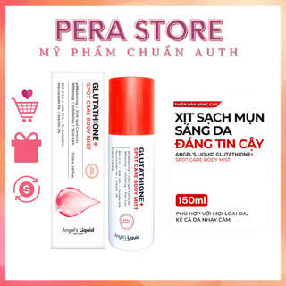 Xịt giảm mụn lưng, dưỡng trắng cơ thể Angel's Liquid Glutathione Plus Body Mist 7Day 150ml