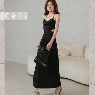 CECI Đầm lụa Jamie dáng dài thiết kế hở lưng quyến rũ, phù hợp đi tiệc, dạ hội, đi biển.