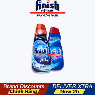 Gel rửa bát Finish All in one Max 650ml - 1000ml - Finish chính hãng