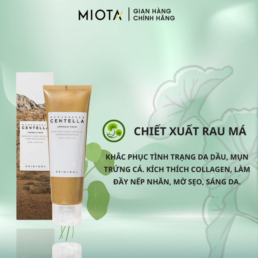 Sữa Rửa Mặt Dưỡng Ẩm Và Làm Sạch Da Skin1004 Madagascar Centella Ampoule Foam 125ml