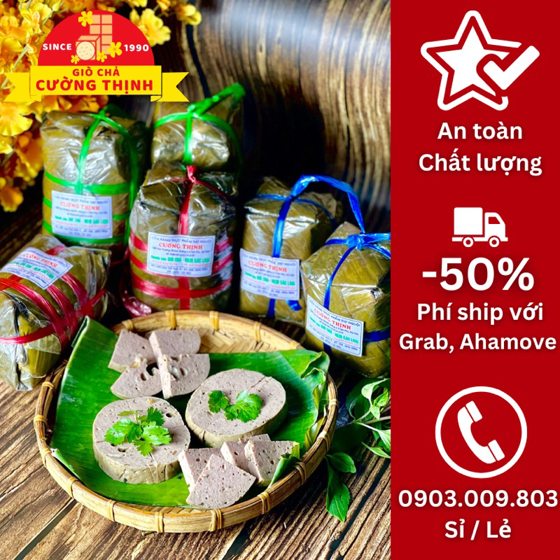 Giò bò Ngon Cường Thịnh  cây 500g mới trong ngày, Không Hàn The/Chất Bảo Quản  và