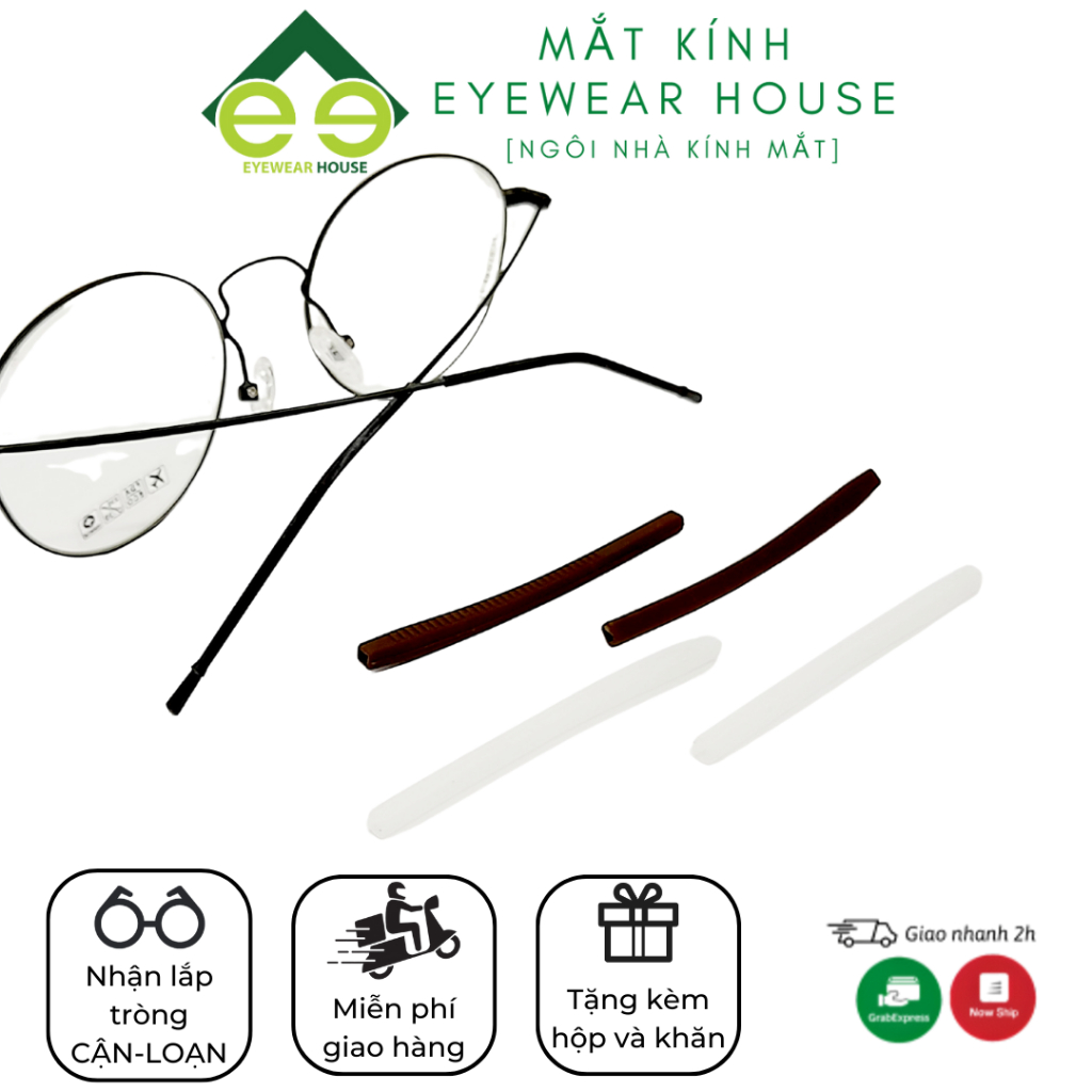 (Combo) Đệm Bọc Chân Gọng Kính Silicon Chống Trượt, Phụ Kiện Bọc Đuôi Càng Kính DK3