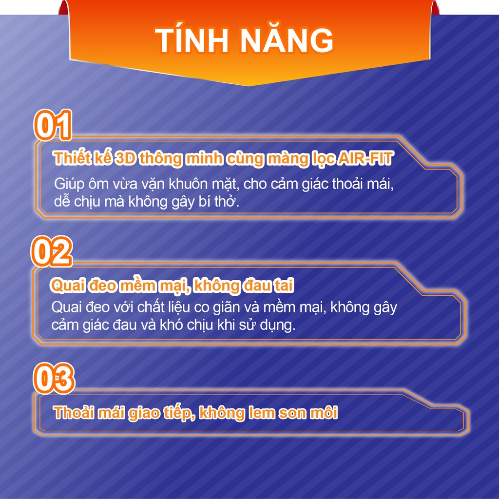 Khẩu trang Unicharm 3D Mask Super Fit siêu thoáng khí hộp 100 miếng