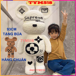 xếp hình bearbrick 93cm 90cm (TẶNG BÚA+KEO) supreme doremon pikachu  Đồ chơi lắp ráp mô hình nano 3d nanoblocks