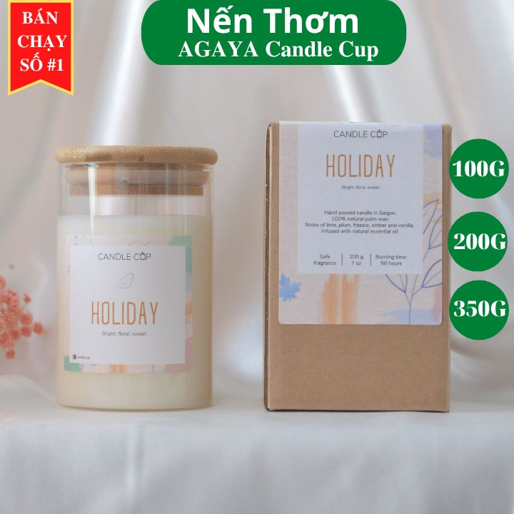 Nến Thơm handmade AGAYA Candle Cup - MÙI HOLIDAY