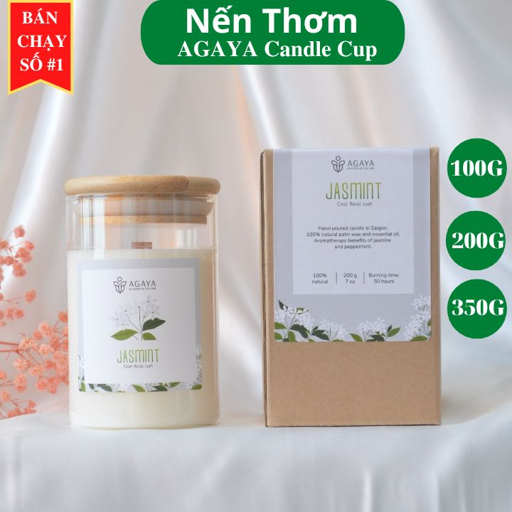Nến Thơm an toàn Candle Cup AGAYA - MÙI JASMINT