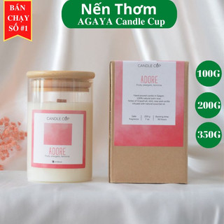 Nến thơm nữ tính ngọt ngào hương bưởi hồng,bạc hà,hoa hồng,vani AGAYA Candle Cup - Mùi ADORE