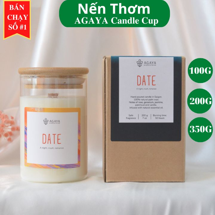 Nến thơm thiên nhiên Candle Cup AGAYA - Mùi DATE