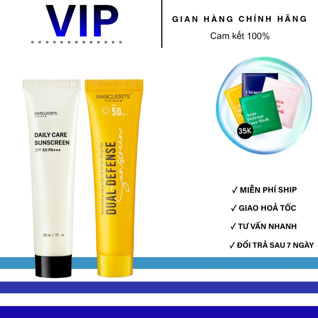Kem chống nắng nâng tông Daily care Narguerite chống ánh sáng xanh