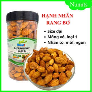 Hạt hạnh nhân rang bơ Mỹ ( còn vỏ mỏng), vị hạt giòn, thơm, đặm đà , ăn vặt cực ngon.