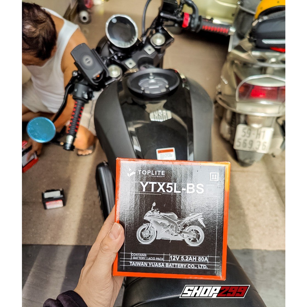 Bình Ắc Quy TOPLITE YTX5L-BS Chính Hãng